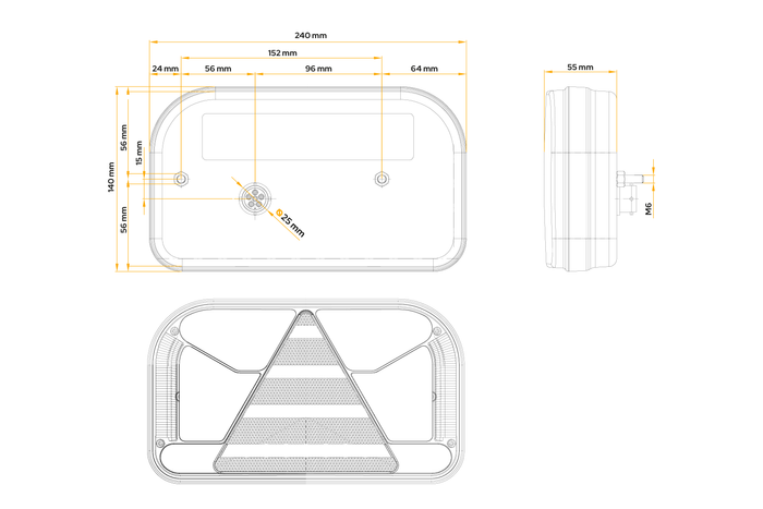 Το πίσω φως FRISTOM FT-170 LED 6 λειτουργεί σωστά