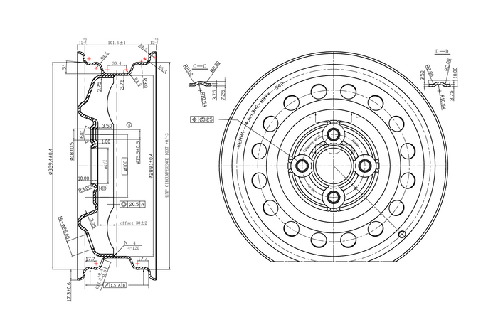 Ατσάλινο χείλος για τρέιλερ KENDA 4Jx13"H2 4x100 ET:30