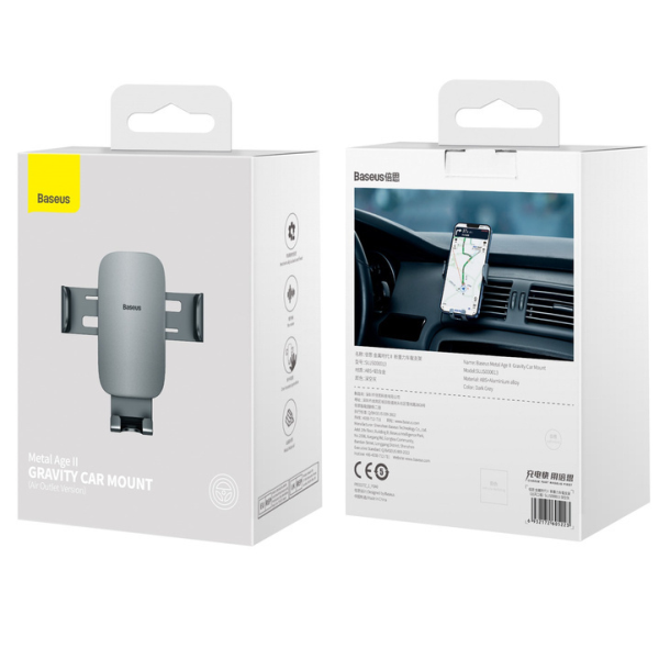 Στήριγμα αυτοκινήτου BASEUS Metal Age II βαρύτητας για εξαερισμό, ρυθμιζόμενο