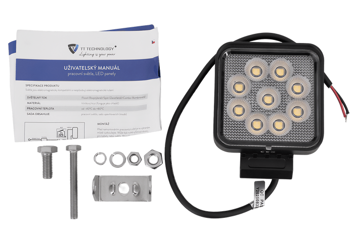 Λάμπα εργασίας LED ανακλαστήρας TT TECHNOLOGY TT.13336 36xLED 2880lm τετράγωνη