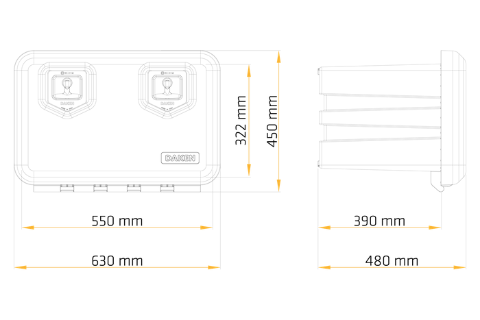 DAKEN 81004 WELVET εργαλειοθήκη 630x450x480mm 78,5l