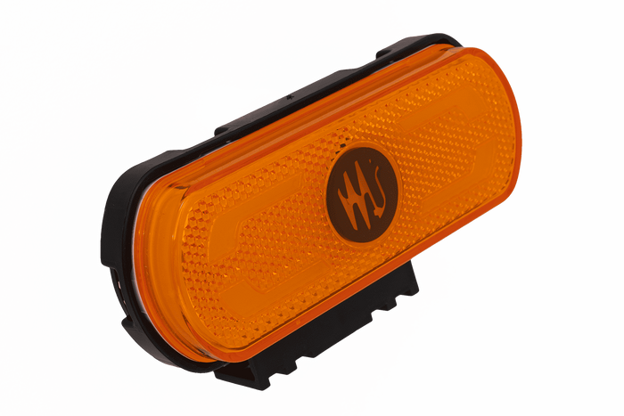 WAŚ W240 1598 Φανός σήμανσης LED, πορτοκαλί, γενικής χρήσης, με βάση
