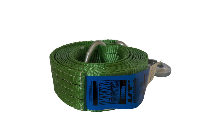 Σχοινί ρυμούλκησης με γάντζους Ιμάντας ρυμούλκησης UNITRAILER 5m/60mm/6t πράσινος