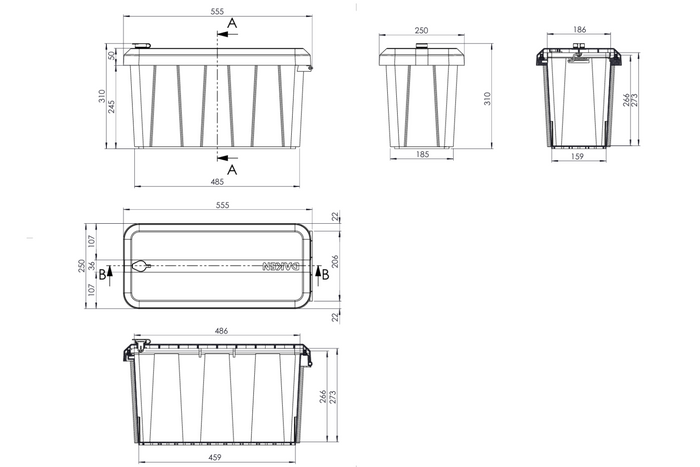 DAKEN 82211 BLACKIT LITE εργαλειοθήκη 555x250x310mm 24l