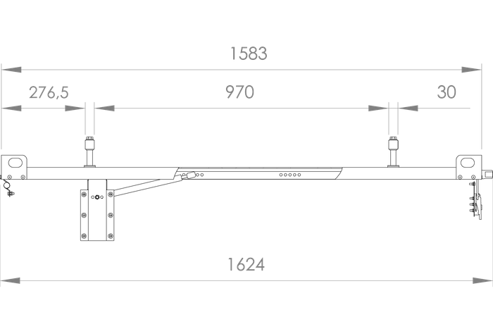 UNITRAILER GARDEN TRAILER 150 KIPP κάλυμμα τρέιλερ με κυλίνδρους / κλειδαριά με κλειδί
