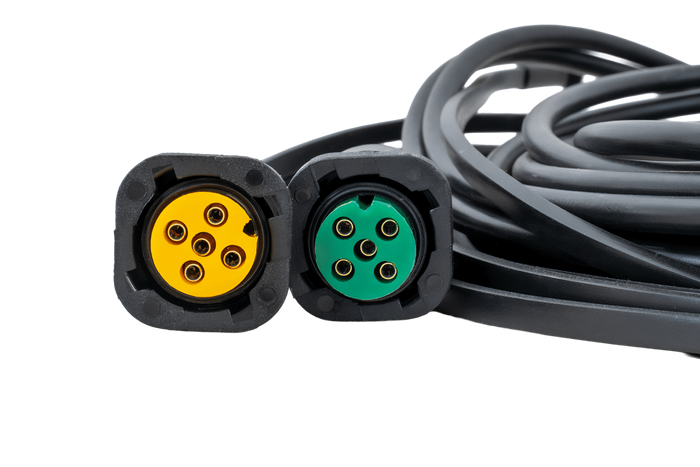 Ηλεκτρολογική εγκατάσταση MANTES, ζώνη ρυμουλκούμενου ρυμουλκούμενου, 5m, βύσμα 13 PIN, ξιφολόγχες 2x 5 PIN