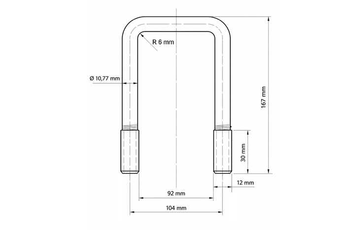 Τετράγωνος σφιγκτήρας DROMET τύπου C M12 92×167mm