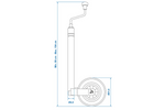 Τροχός jockey ProPlus 341510 150kg 48mm 800-1040mm με κλίμακα