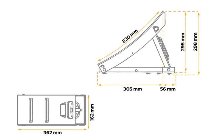 Τσοκ τροχού AL-KO H: 298 mm UK 800 μεταλλικό, αναδιπλούμενο