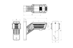 WAŚ 2550L W297.3.1 Φακός SPOT LED αριστερά σε κοντό βραχίονα
