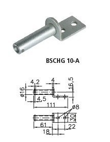 Πλαϊνός μεντεσέ με λαβή WINTERHOFF BSCH 10-320+BSCHG 10-17-A Πλήρης πλευρική τοποθέτηση σε τρέιλερ