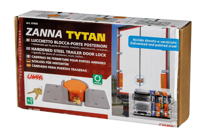 Κλειδαριά τρέιλερ και ημιρυμουλκούμενο ZANNA TYTAN, 2 κλειδιά