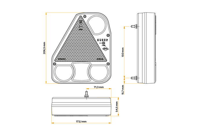 Πίσω φως HORPOL LZD776 LED 5 λειτουργίες αριστερά