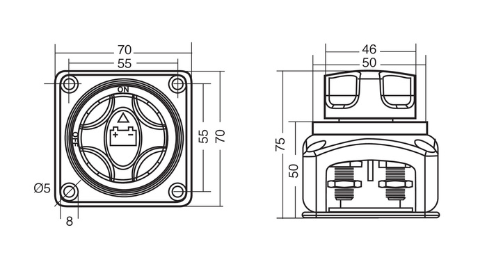 Διακόπτης αποσύνδεσης μπαταρίας 12v-50v 300A MAX