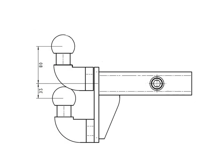 Κοτσαδόρος AHAKA με ρύθμιση ύψους μπάλας 50mm 3500kg