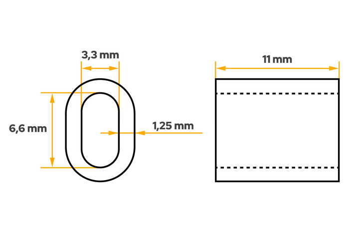 Σύνδεσμος αλουμινίου για σχοινιά DROMET ZLA.3, μανίκι για σχοινιά 3 mm