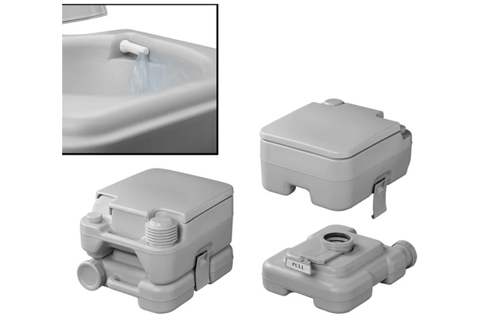 ProPlus 370415CR Φορητή Τουαλέτα Κάμπινγκ Γκρι 10L/10L