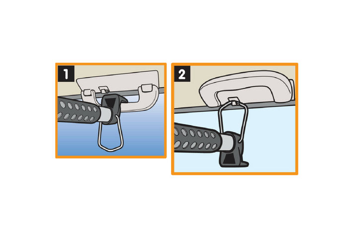 Ράγα ρούχων αυτοκινήτου LAMP επεκτεινόμενη κρεμάστρα 90-160cm
