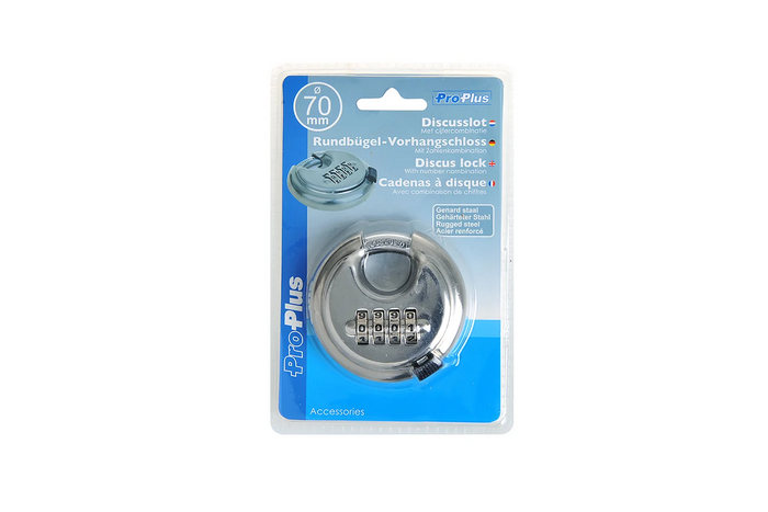 Στρογγυλό λουκέτο με κλειδαριά συνδυασμού ProPlus 341317 λουκέτο με κωδικό 70mm