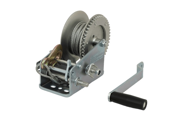 Χειροκίνητο βαρούλκο KNOTT 6X0017.008 για ρυμουλκούμενο 900kg με χαλύβδινο συρματόσχοινο