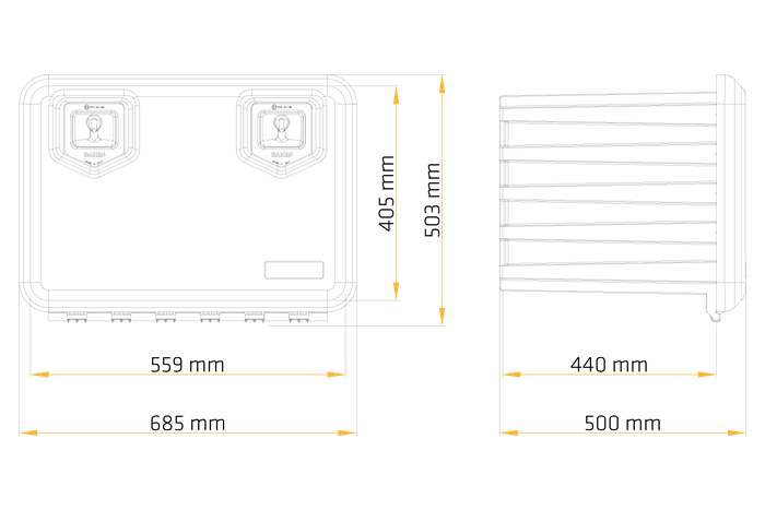 DAKEN 81205 ARKA εργαλειοθήκη 685x500x500mm 109l