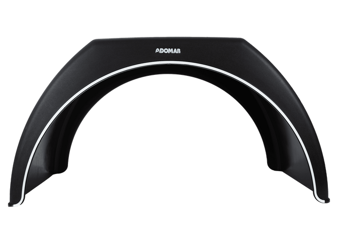 Σετ δύο δίδυμων λασποθήρων για τρέιλερ 14-16" DOMAR DK3115 επίπεδες θόλοι τροχών 915/450 mm