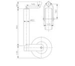 Τροχός στήριξης WINTERHOFF ST60-V-255SB 400kg 60mm 525-755mm