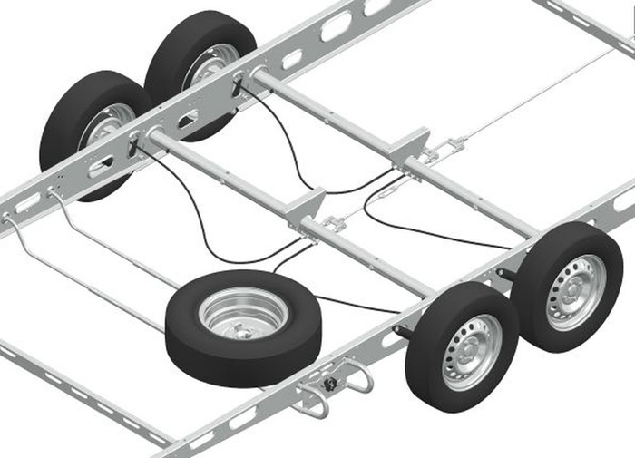 Στήριγμα τροχού KNOTT για τροχόσπιτα 1475-1850mm