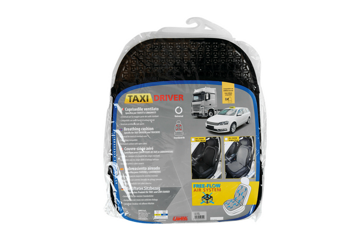 Αναπνεύσιμο μαξιλάρι καθίσματος LAMP Taxi Driver μαύρο πατάκι καθίσματος αυτοκινήτου