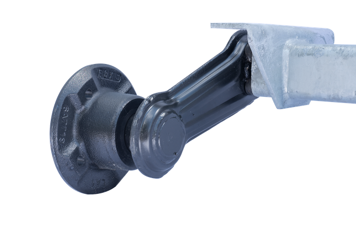 KNOTT VG7-L άξονας χωρίς φρένο για ρυμουλκούμενο 750kg 1125mm 1615mm 4x100