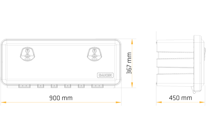 DAKEN 81110 JUST εργαλειοθήκη 900x367x450mm 90l