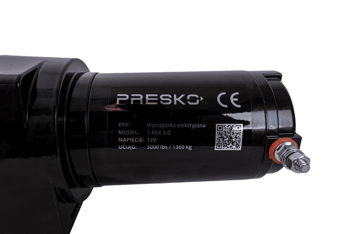 Ηλεκτρικό βαρούλκο για ρυμουλκούμενο PRESKO T-REX 3.0 12V 1360kg με χαλύβδινο καλώδιο 11m