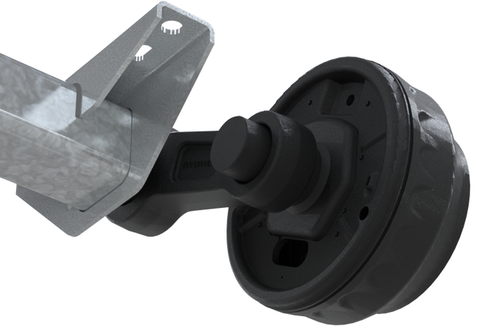 KNOTT VGB15M/MV άξονας φρένων για ρυμουλκούμενο / ρυμουλκούμενο 1500kg 1300mm 1770mm 5x112