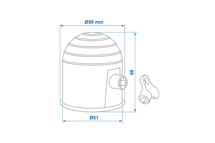 ProPlus 344162 Κάλυμμα σφαιρικής ράβδου κοτσαδόρου μαύρο με κλείδωμα