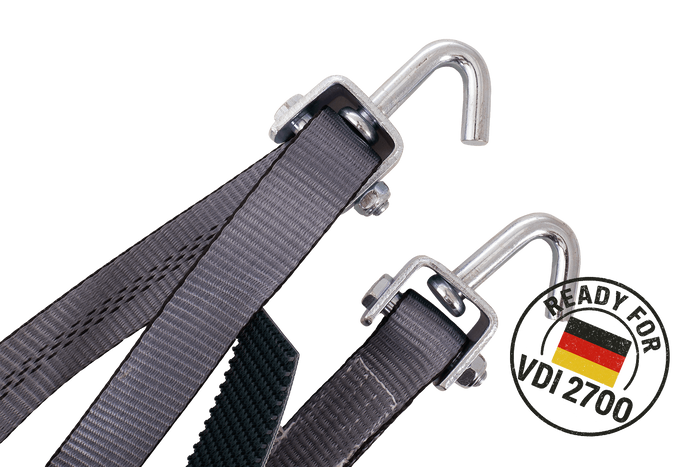 Ιμάντας μεταφοράς ρυμούλκησης HEFFA CARLINE 130, ιμάντας ασφάλισης τροχού 2,8m/35mm/3t VDI 2700