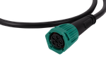 FRISTOM 6-PIN δεξιό βύσμα μπαγιονέτ για τρέιλερ, πράσινο, με καλώδιο 1 m