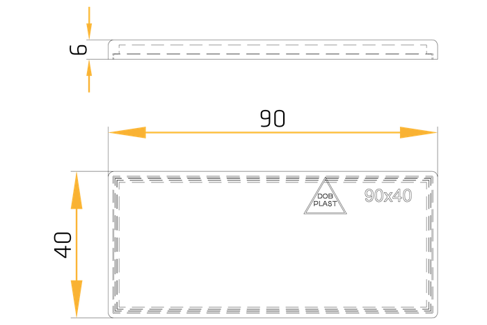 Αυτοκόλλητοι κόκκινοι ανακλαστήρες τρέιλερ 90x40 mm - σετ 4