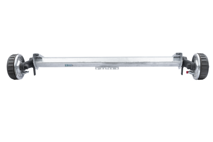 AL-KO EURO άξονας φρένων για ρυμουλκούμενο / ρυμουλκούμενο 1800kg 1450mm 1950mm 5x112