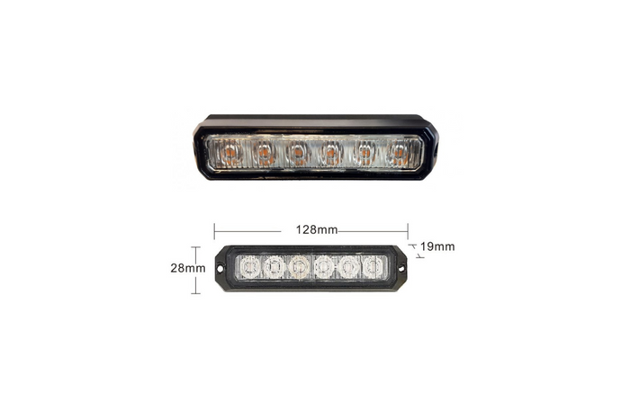 Προειδοποιητική λυχνία LED KAMAR LW0032-ALR-1, 3 λειτουργίες αναλαμπής