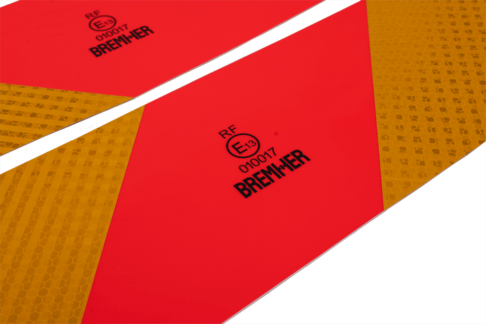 Αυτοκόλλητα, ανακλαστικά αυτοκόλλητα, κοντά HERMON, πινακίδες σήμανσης βαρέων οχημάτων, 565x132mm, αριστερά+δεξιά