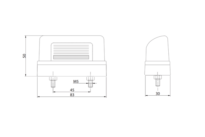 Φως πινακίδας κυκλοφορίας FRISTOM FT-022 σε ψηλή βάση