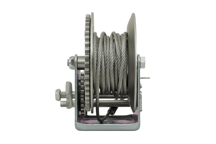 Χειροκίνητο βαρούλκο KNOTT 6X0017.008 για ρυμουλκούμενο 900kg με χαλύβδινο συρματόσχοινο