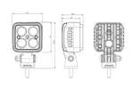 Λάμπα ασφαλείας LED WAŚ 2243 W267, μπλε προειδοποιητική λάμπα