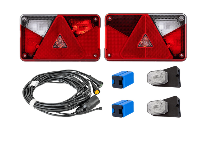 Σετ φώτων: πίσω φώτα ASPÖCK MULTIPOINT V + πλαϊνά φώτα ASPÖCK FLEXIPOINT I + Πλαϊνά φώτα ASPÖCK 4,5 m 7-PIN