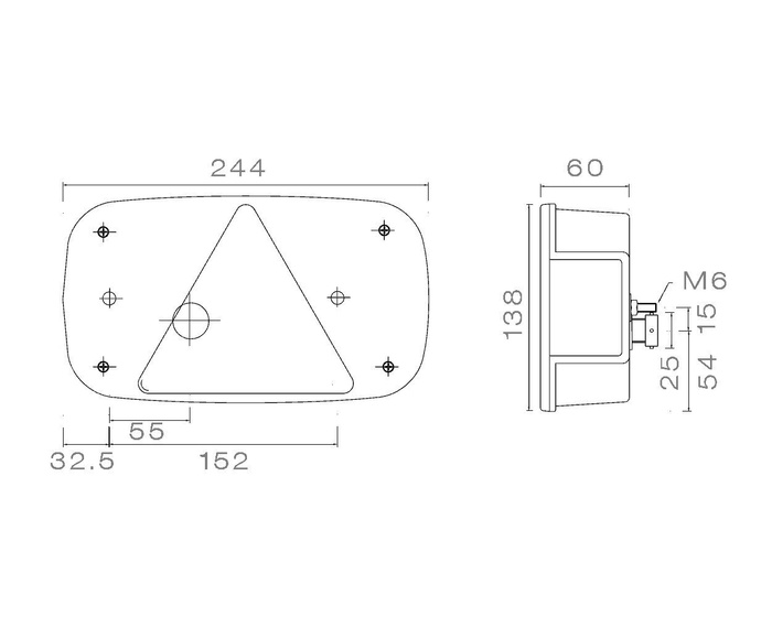 Πίσω φανός ASPÖCK Multipoint III, 6 λειτουργιών, δεξιά