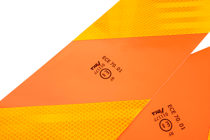 Ανακλαστικά αυτοκόλλητα κοντά HILLS πινακίδες σήμανσης βαρέων οχημάτων 565x132mm αριστερά+δεξιά