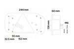 ASPÖCK Multipoint III πίσω φώτα μπαγιονέτ 5-PIN 7 λειτουργίες αριστερά+δεξιά