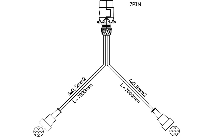 Πίσω φώτα LED FRISTOM FT-270 + πλεξούδα 7 PIN MANTES 7m