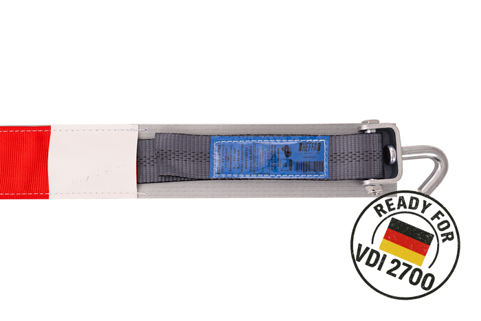 Ιμάντας μεταφοράς ρυμούλκησης HEFFA CARLINE 130, ιμάντας ασφάλισης τροχού 5m/50mm/5t VDI 2700