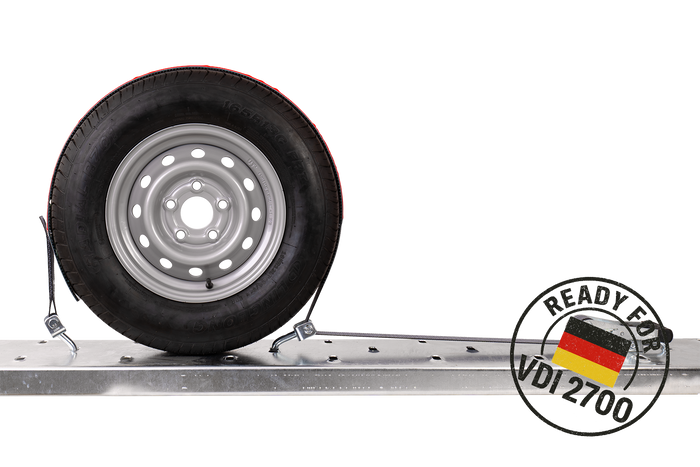 Ιμάντας μεταφοράς ρυμούλκησης HEFFA CARLINE 130, ιμάντας ασφάλισης τροχού 2,8m/50mm/5t VDI 2700